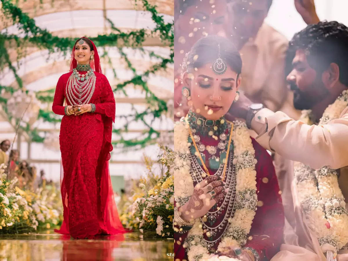 Nayanthara Wedding Sari: Revisiting Nayanthara’s breathtaking vermillion red wedding sari