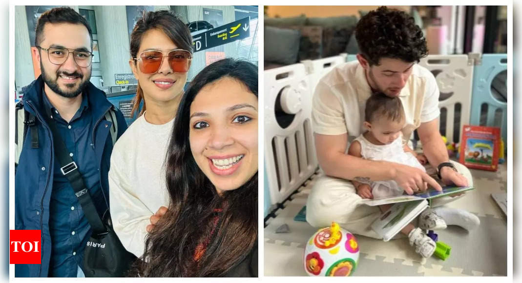 Nick Jonas enjoys his ‘daddy time’ with Malti; Priyanka Chopra strikes a pose with fans at airport – See photos | – Times of India