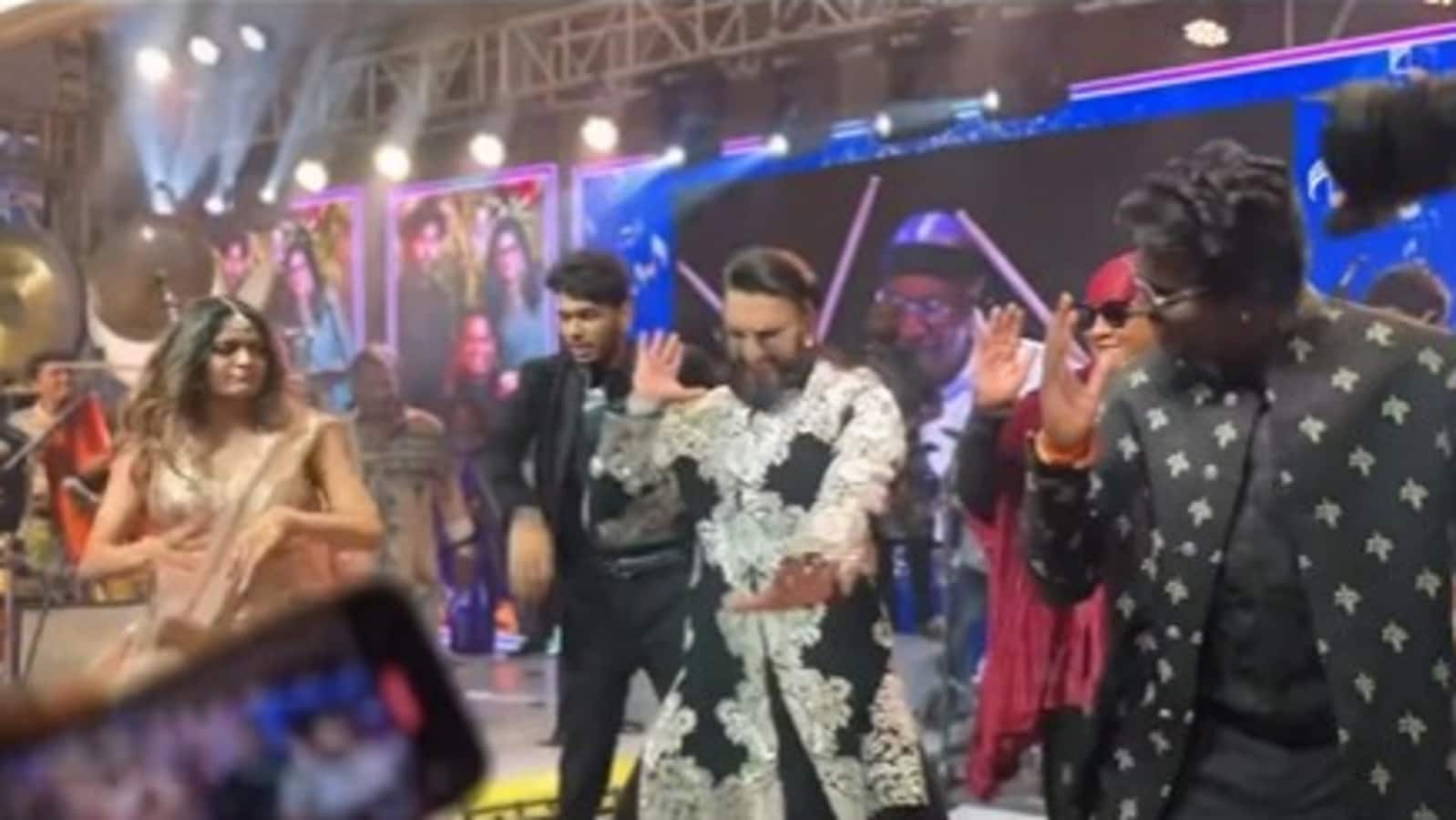 Ranveer Singh, Atlee groove at Appadi Podu, Lungi Dance at S Shankar’s daughter’s wedding. Watch