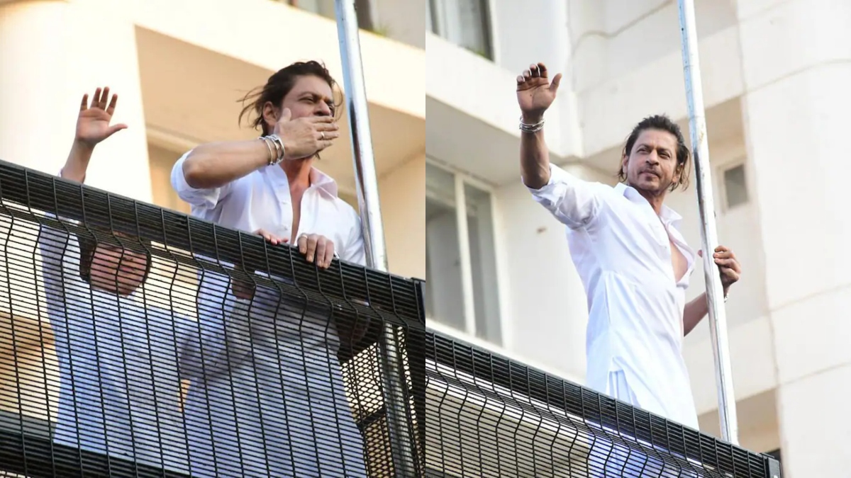 Shah Rukh Khan greets fans outside Mannat, thanks them for heartfelt Eid celebration | Watch