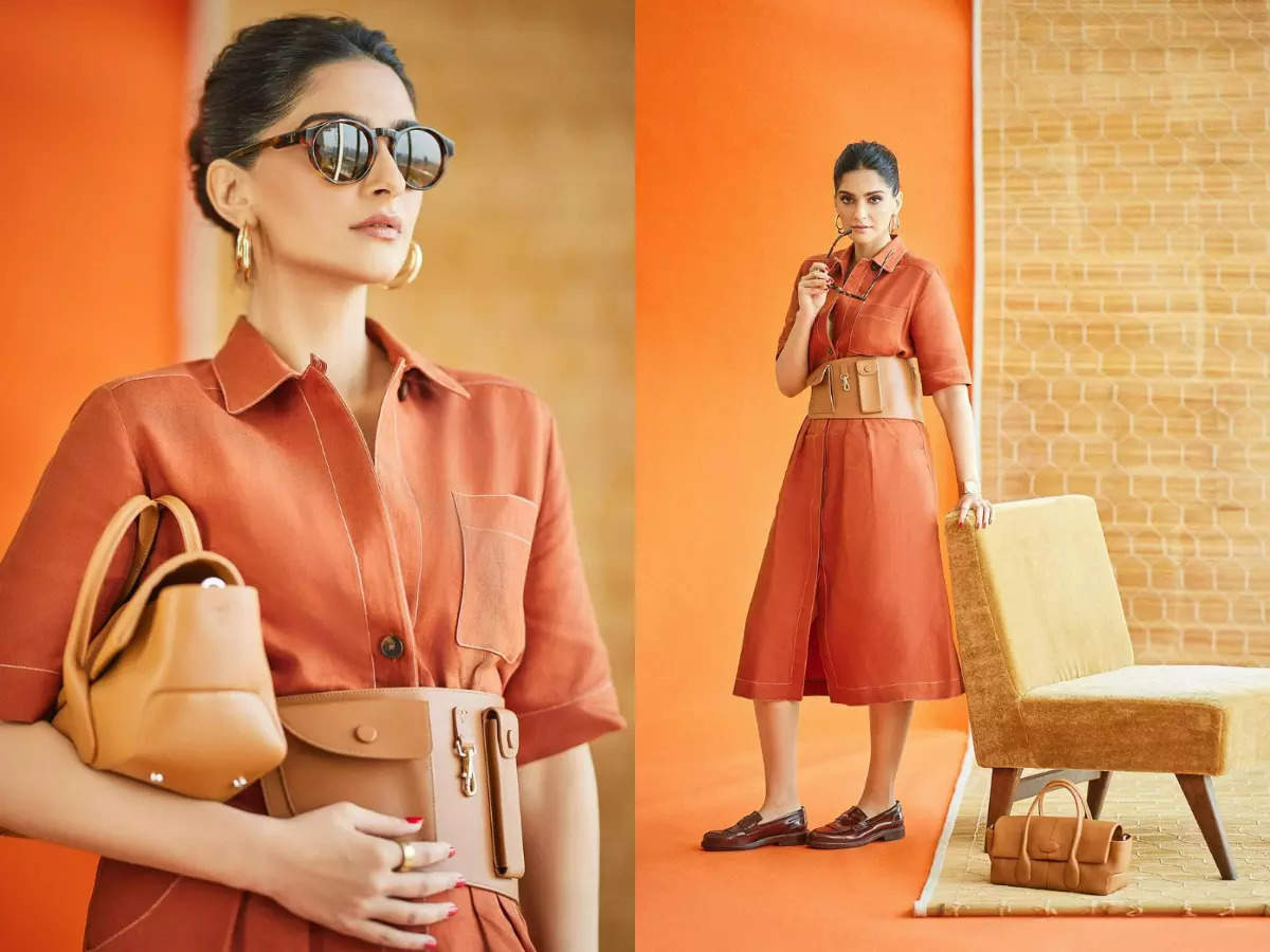 Sonam Kapoor Outfit: Sonam Kapoor’s burnt orange midi dress is perfect for summers