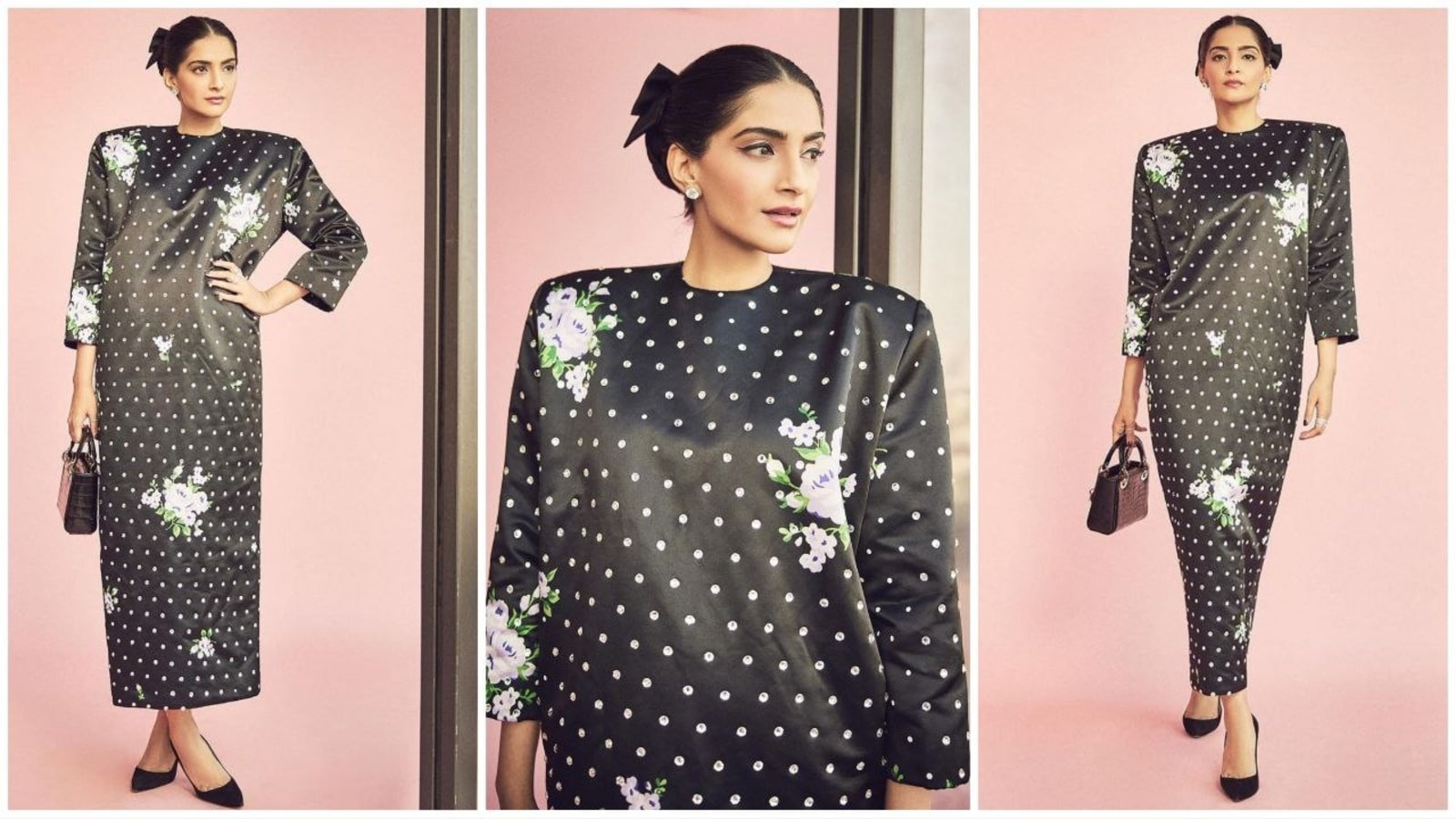 Sonam Kapoor wows in Richard Quinn polka dot gown, accentuated with an elegant bow hairstyle, redefines fashion finesse