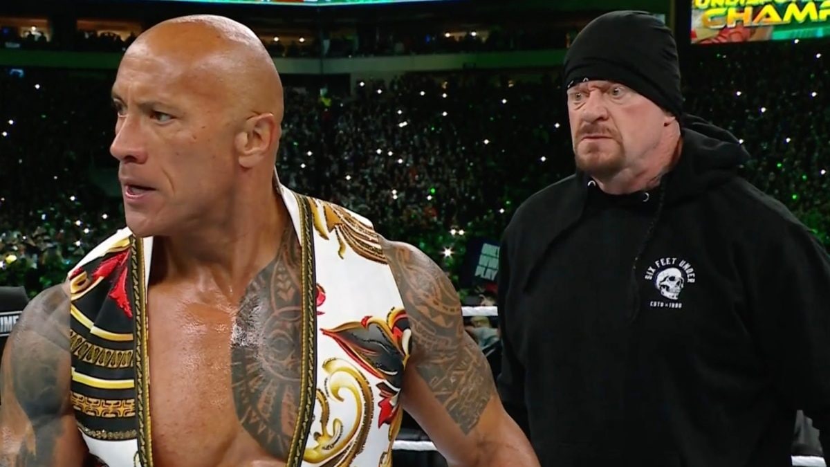 Watch: The Undertaker returns at WrestleMania, chokeslams The Rock