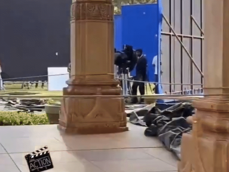 शुरू हुई नितेश तिवारी की रामायण की शूटिंग:  राजा दशरथ बने अरुण गोविल, रानी कैकेयी के रोल में दिखीं लारा दत्ता